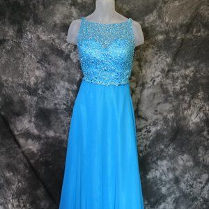 Size 16 Blue Blush Prom Dress
